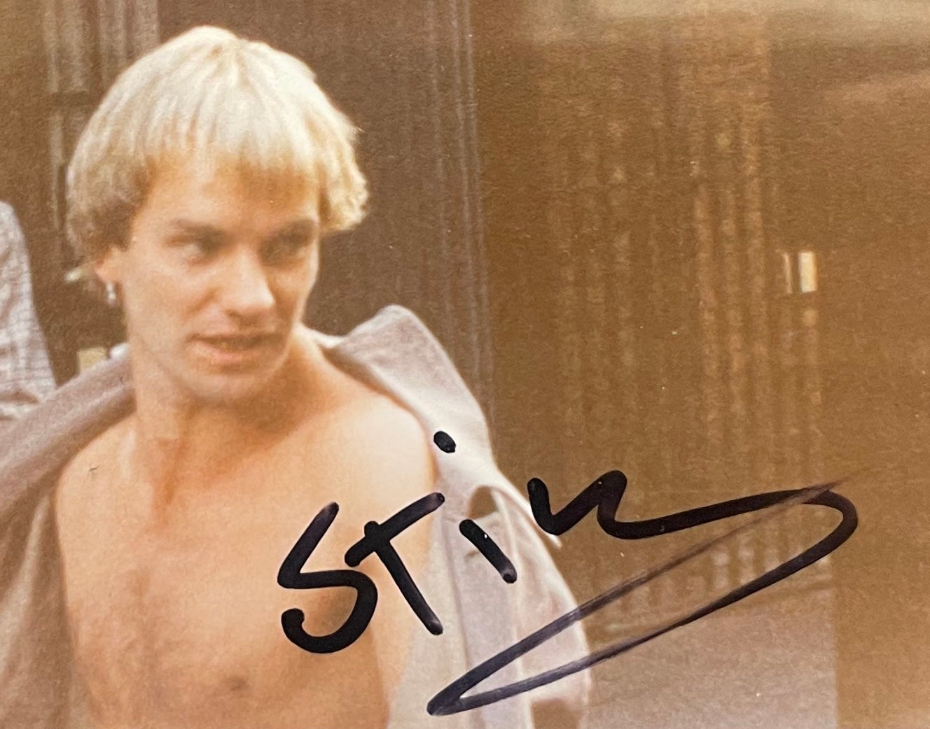 STING, AKA GORDON SUMNER, THE POLICE HAND SIGNED PHOTO WITH COA