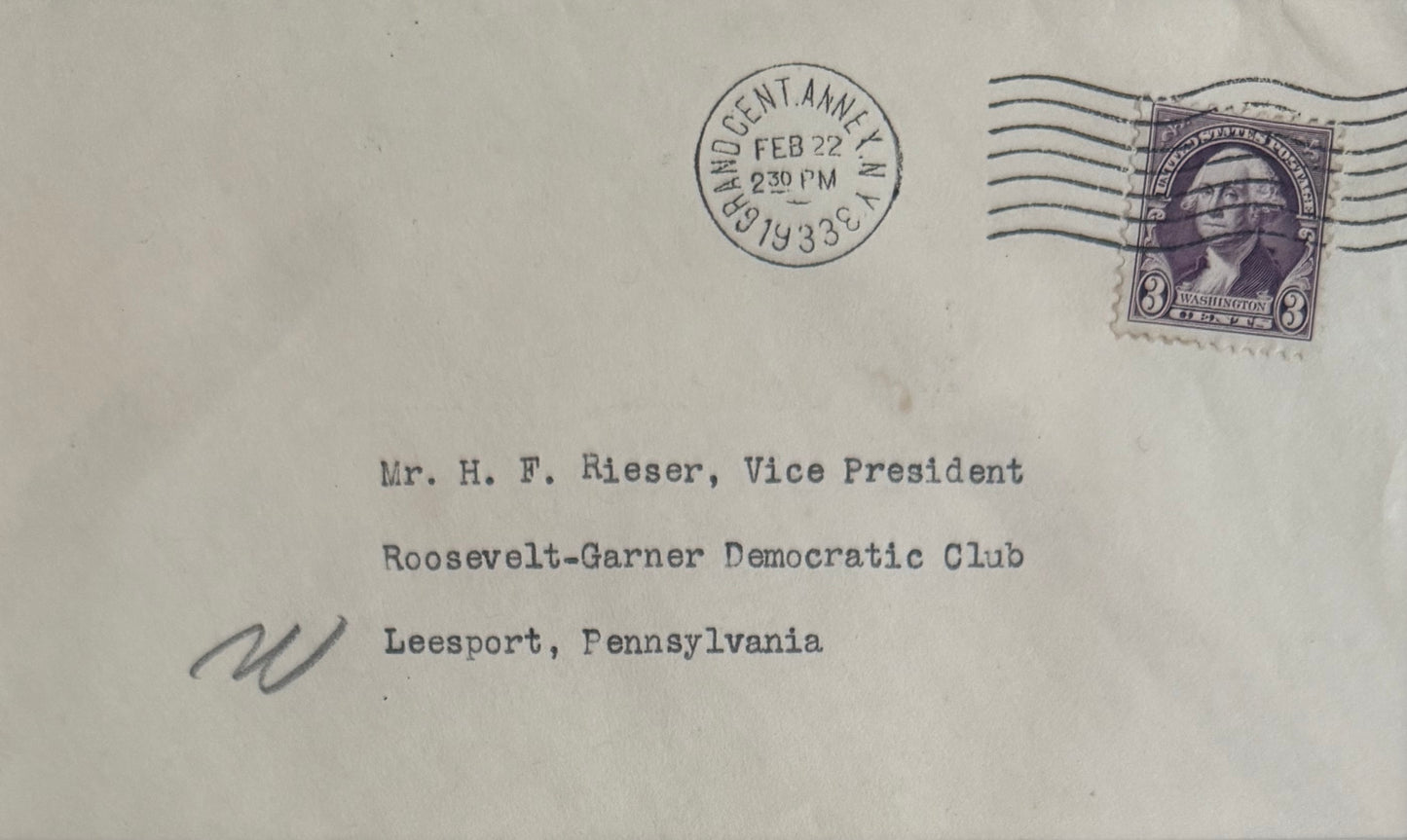 Franklin D. Roosevelt, 32nd American President, Hand Signed Letter Presentation, With COA