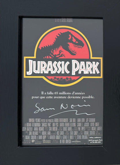 Sam Neil, Famous Jurassic Park Actor, Hand Signed Framed Official Postcard With COA