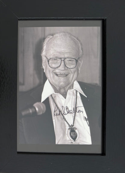 Red Skelton Hand Signed Framed 15cm x 10cm Photo Presentation & COA