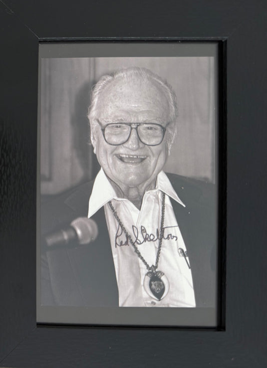 Red Skelton Hand Signed Framed 15cm x 10cm Photo Presentation & COA
