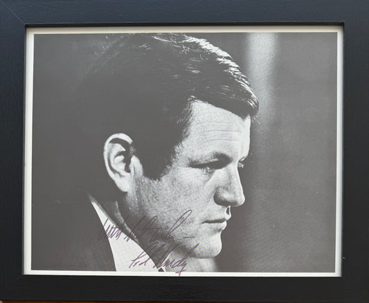 Edward 'Ted' Kennedy, Hand Signed Original Photo Presentation, With COA