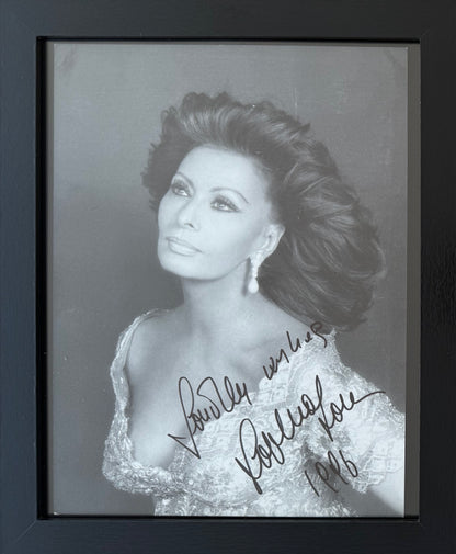 Sophia Loren, Guaranteed Hand Signed Framed (10' x 8' inch) Original Film Photo & COA