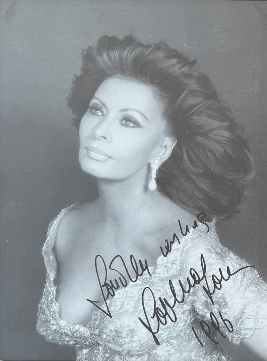 Sophia Loren, Guaranteed Hand Signed Framed (10' x 8' inch) Original Film Photo & COA