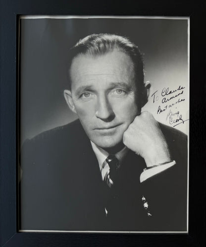 Bing Crosby, Hand Signed Framed 25cm x 20cm Publicity Photo & COA