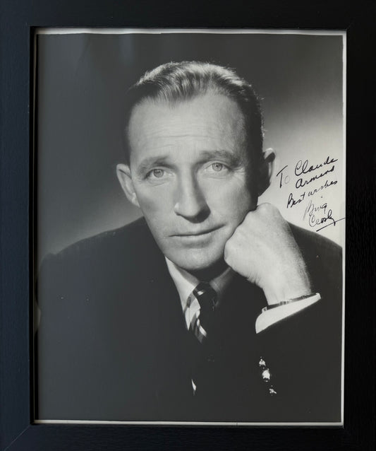 Bing Crosby, Hand Signed Framed 25cm x 20cm Publicity Photo & COA