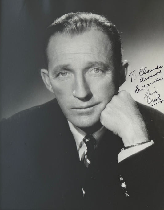 Bing Crosby, Hand Signed Framed 25cm x 20cm Publicity Photo & COA