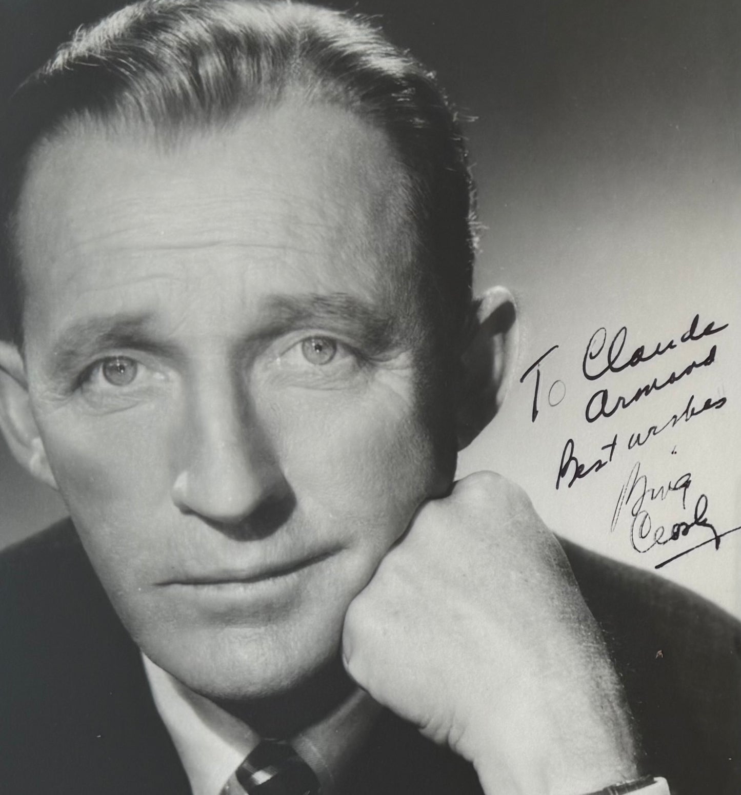 Bing Crosby, Hand Signed Framed 25cm x 20cm Publicity Photo & COA