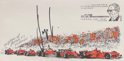 GERHARD BERGER FERRARI F1 CHAMPION HAND SIGNED FDC WITH COA