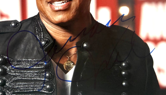 Jermaine Jackson, Singer, Actor, Hand Signed 25cm x 20cm Photo COA