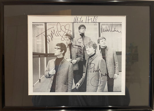 MANFRED MANN FULLY BAND HAND SIGNED FRAMED PHOTO WITH COA