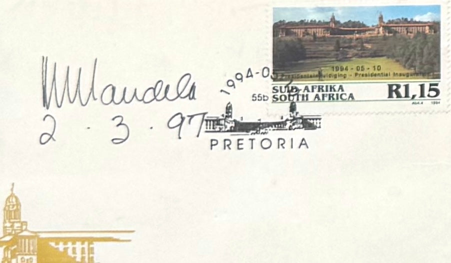 Nelson Mandela, Former South African President, Hand Signed FDC Photo Presentation, With COA