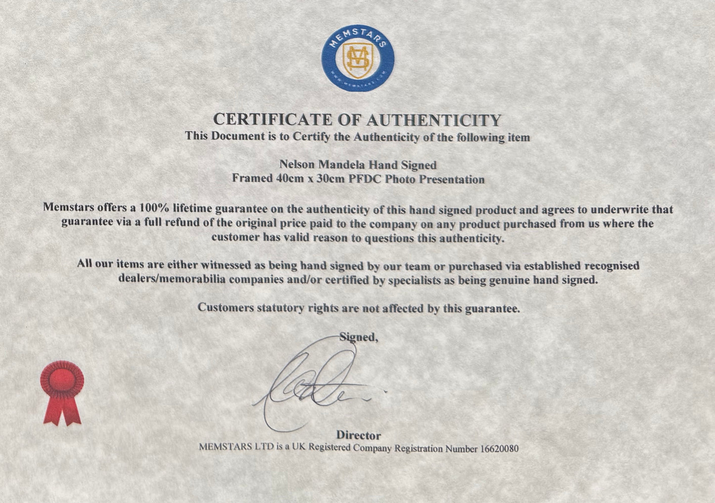 Nelson Mandela, Former South African President, Hand Signed FDC Photo Presentation, With COA