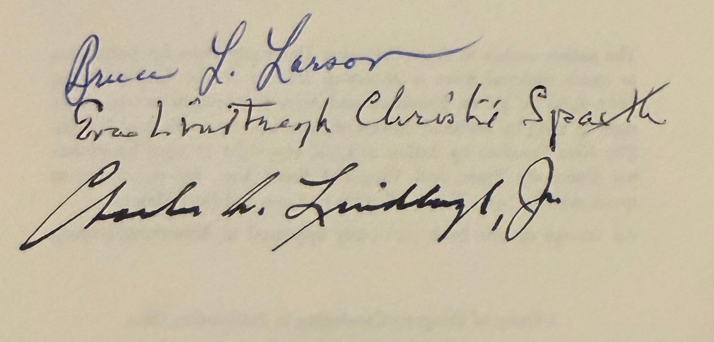 Charles Lindbergh, Guaranteed Hand Signed 'A Political Biography' Book, & PSA DNA COA