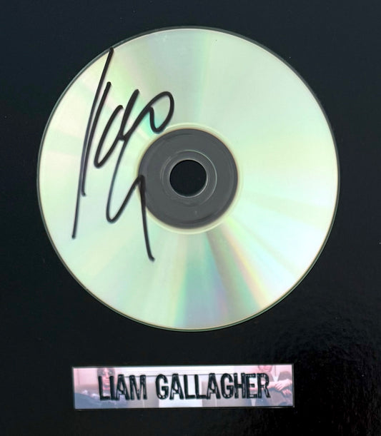 Oasis; Liam Gallagher, Hand Signed Compact Disc, Photo Presentation & UACC COA