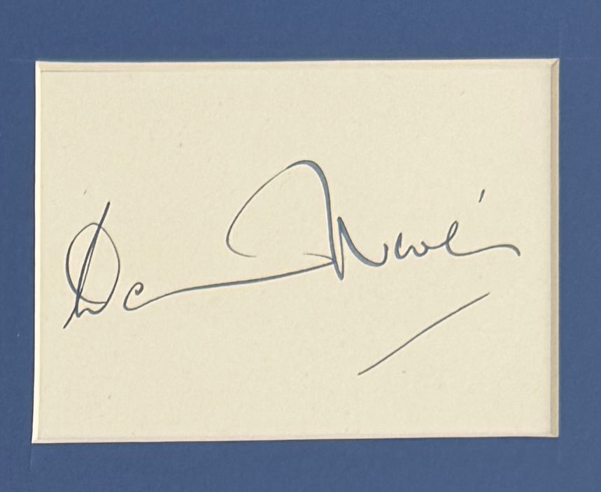 David Niven, Hand Signed Card With Original Mounted Publicity Photo & COA
