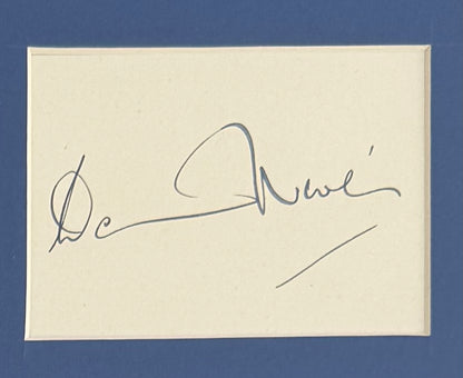 David Niven, Hand Signed Card With Original Mounted Publicity Photo & COA