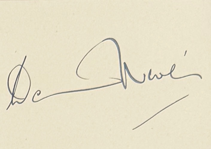 David Niven, Hand Signed Card With Original Mounted Publicity Photo & COA
