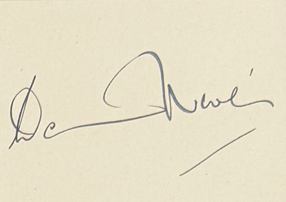 David Niven, Hand Signed Card With Original Mounted Publicity Photo & COA