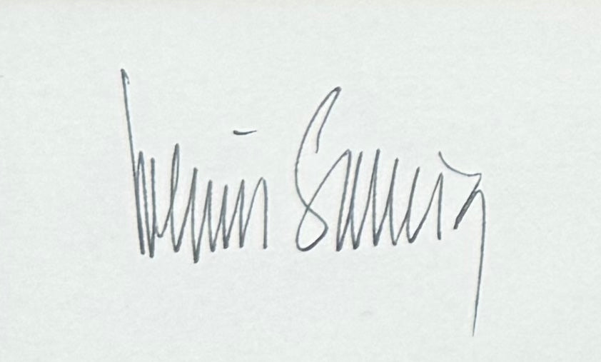 Helmut Schmidt Former German Chancellor, Hand Signed Card, Photo Presentation & COA