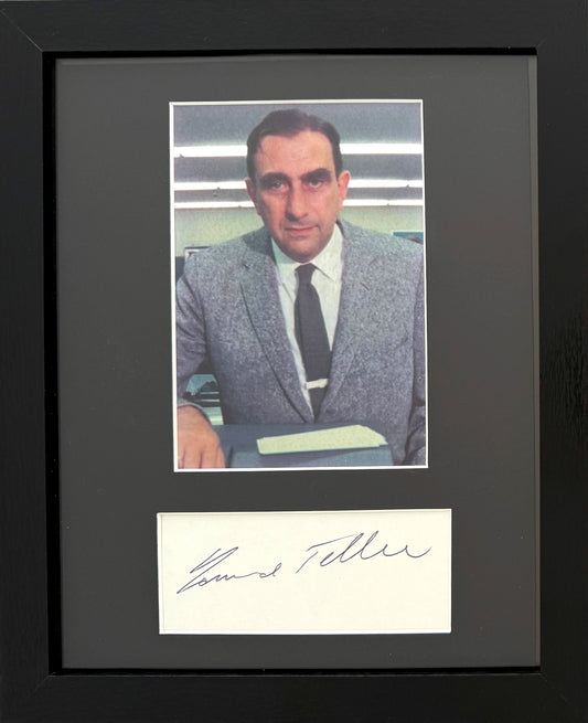 Edward Teller, Father Of The H-Bomb, Hand Signed Card Photo Presentation & COA