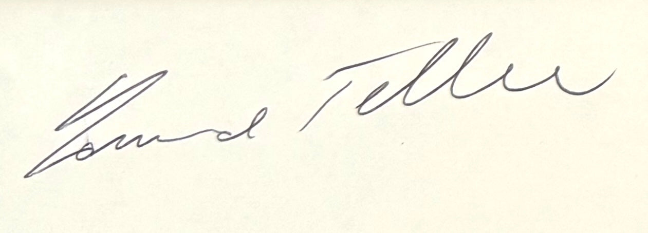 Edward Teller, Father Of The H-Bomb, Hand Signed Card Photo Presentation & COA