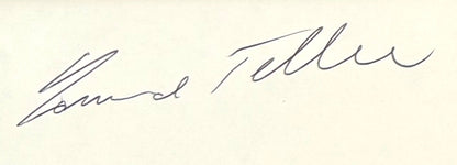 Edward Teller, Father Of The H-Bomb, Hand Signed Card Photo Presentation & COA