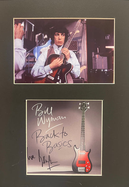 BILL WYMAN - ROLLING STONES GUITARIST HAND SIGNED CD COVER WITH COA