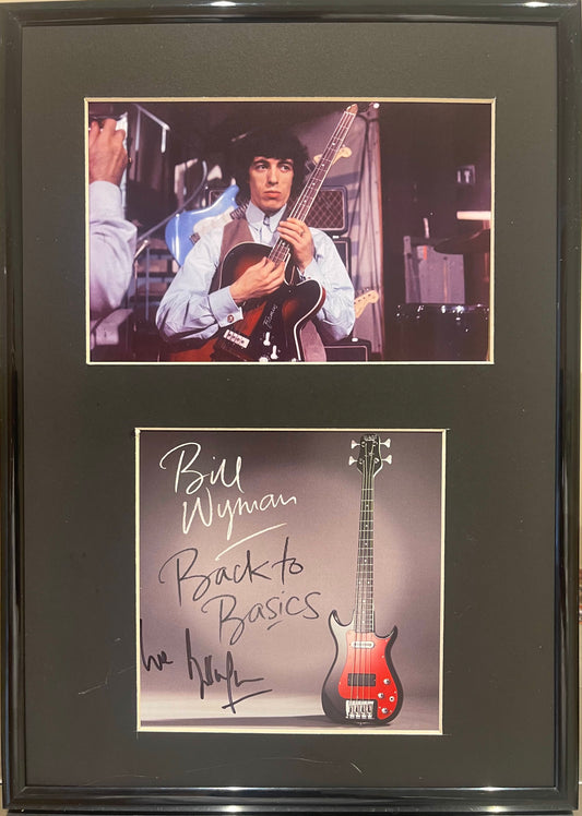 BILL WYMAN - ROLLING STONES GUITARIST HAND SIGNED CD COVER WITH COA