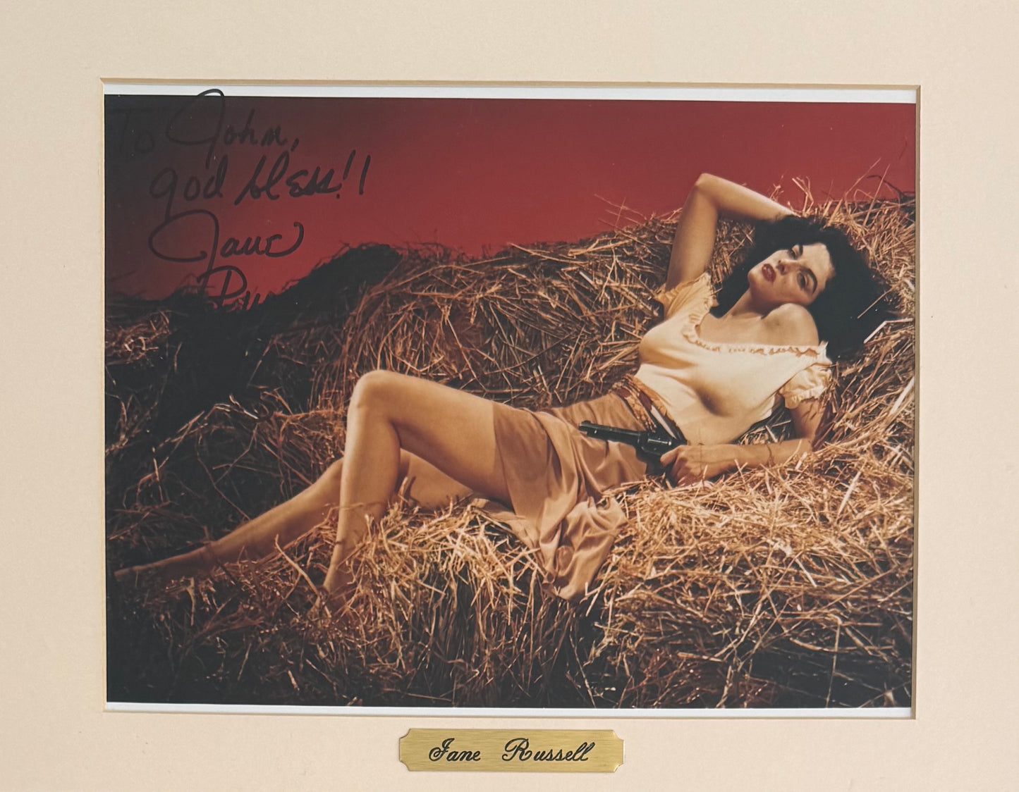 Jane Russell, American Actress, Hand Signed 'The Outlaw' Photo & COA