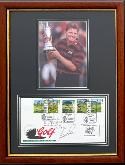 Nick Price, Golf Legend, Hand Signed First Day Cover FDC 40cm x 30cm Framed With COA