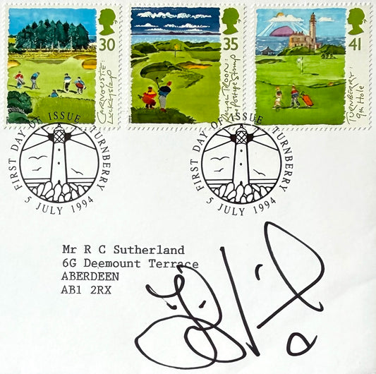 Jesper Parnevik, Golf Legend, Hand Signed First Day Cover FDC With COA