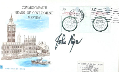 John Major, Former British Prime Minister, Hand Signed FDC & Photo Presentation With COA