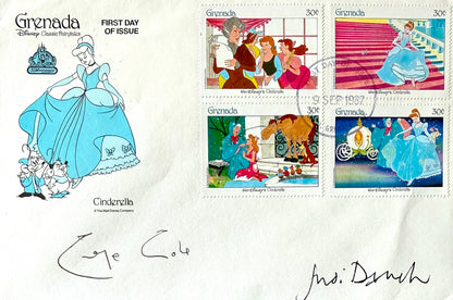 Dame Judi Dench & George Cole, Super Rare Hand Signed FDC & COA