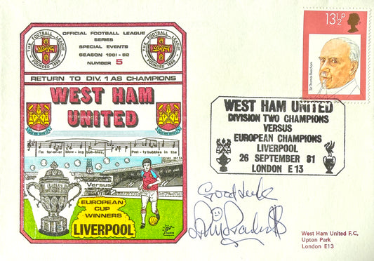 Phil Parkes, West Ham United Legend, Guaranteed Hand Signed First Day Cover FDC & COA