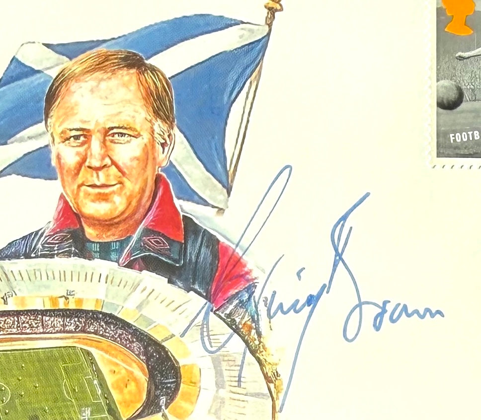 Terry Venables, Craig Brown, England/Scotland Legends, Guaranteed Hand Signed First Day Cover FDC & COA