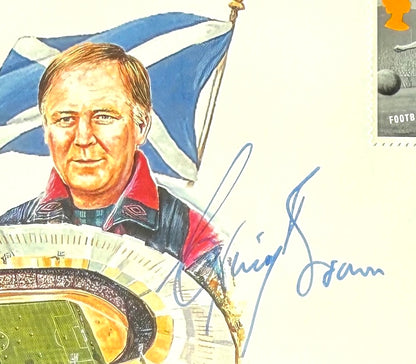 Terry Venables, Craig Brown, England/Scotland Legends, Guaranteed Hand Signed First Day Cover FDC & COA