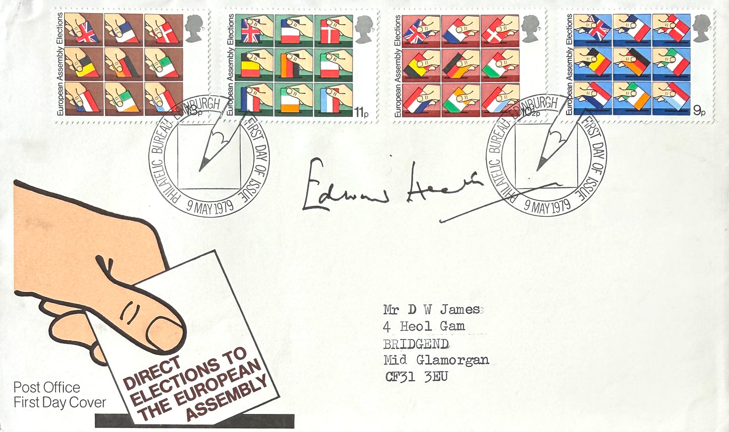 Edward Heath, Former British Prime Minister, Hand Signed 1979 'European Assembly' FDC & COA