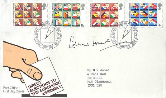 Edward Heath, Former British Prime Minister, Hand Signed 1979 'European Assembly' FDC & COA