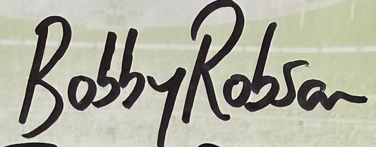 Bryan Robson, Bobby Robson, Manchester/Newcastle United Legends, Hand Signed First Day Cover & COA