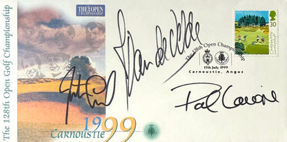 Paul Lawrie, De Velde, Leonard, 1999 'The Open' Hand Signed First Day Cover FDC With COA
