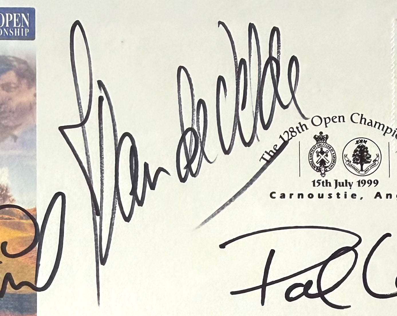 Paul Lawrie, De Velde, Leonard, 1999 'The Open' Hand Signed First Day Cover FDC With COA