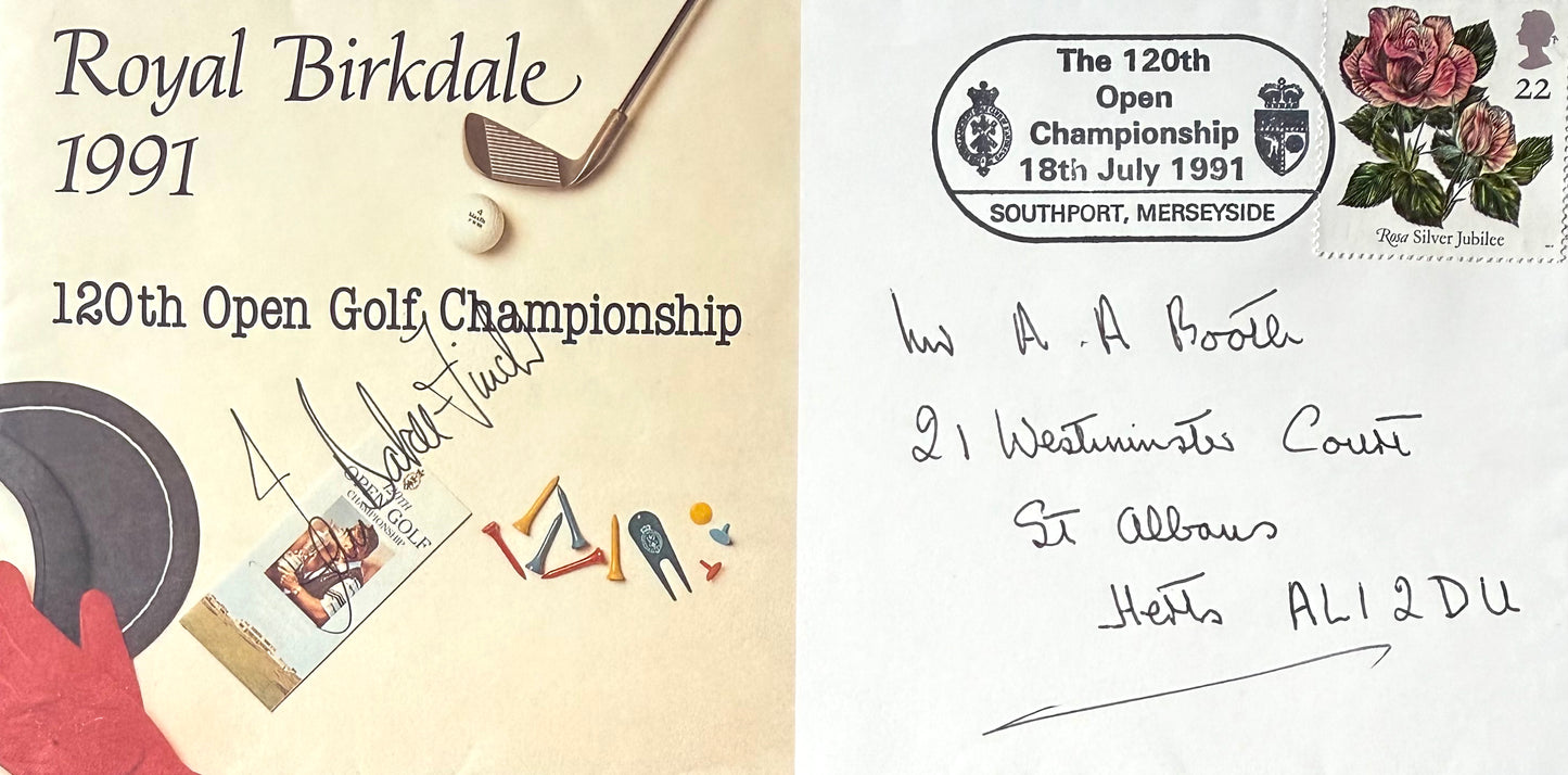 Ian Baker-Finch, Golf Legend, Hand Signed 1991 Open First Day Cover FDC & COA