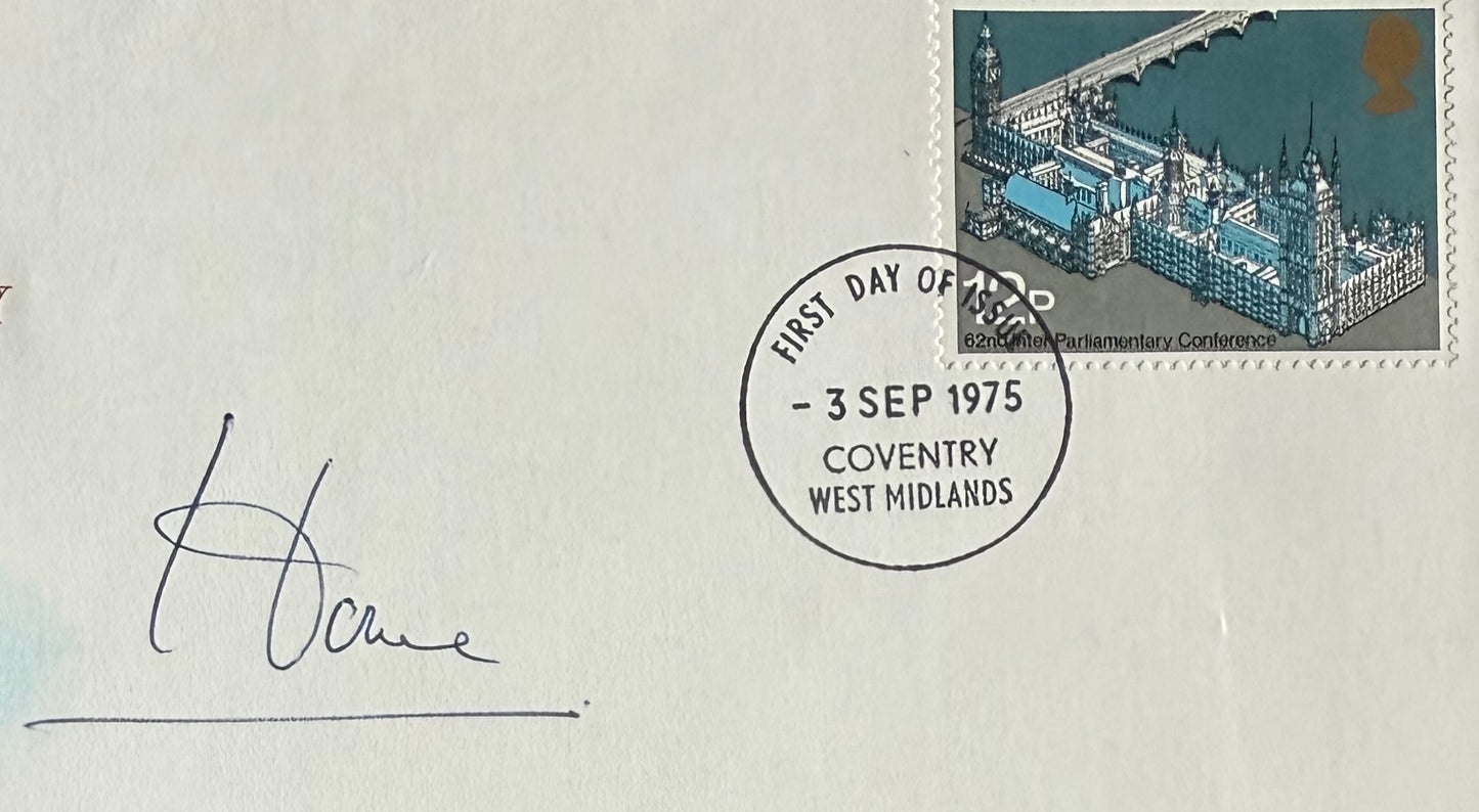 Lord Home, Former British Prime Minister, Hand Signed 'Parliamentary Union' FDC With COA