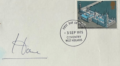 Lord Home, Former British Prime Minister, Hand Signed 'Parliamentary Union' FDC With COA
