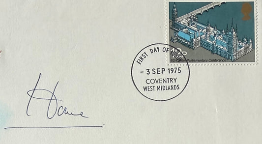 Lord Home, Former British Prime Minister, Hand Signed 'Parliamentary Union' FDC With COA