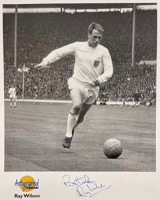 RAY WILSON, ENGLAND WORLD CUP WINNER, HAND SIGNED PHOTO WITH COA