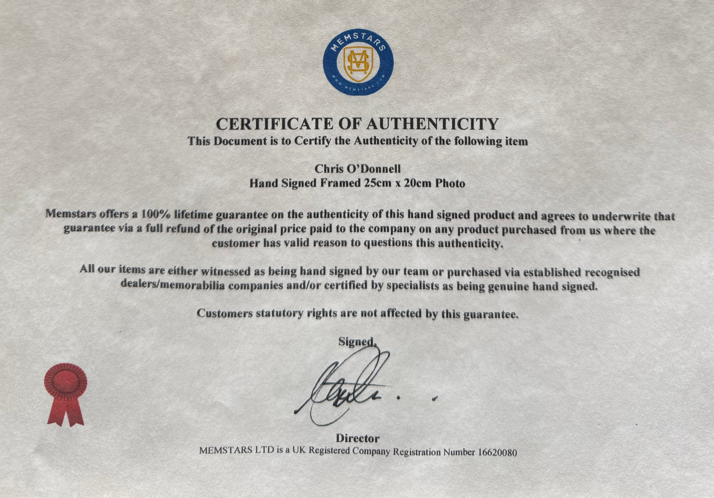 Chris O'Donnell, Guaranteed Hand Signed Mounted, Framed 'Batman' Presentation & COA