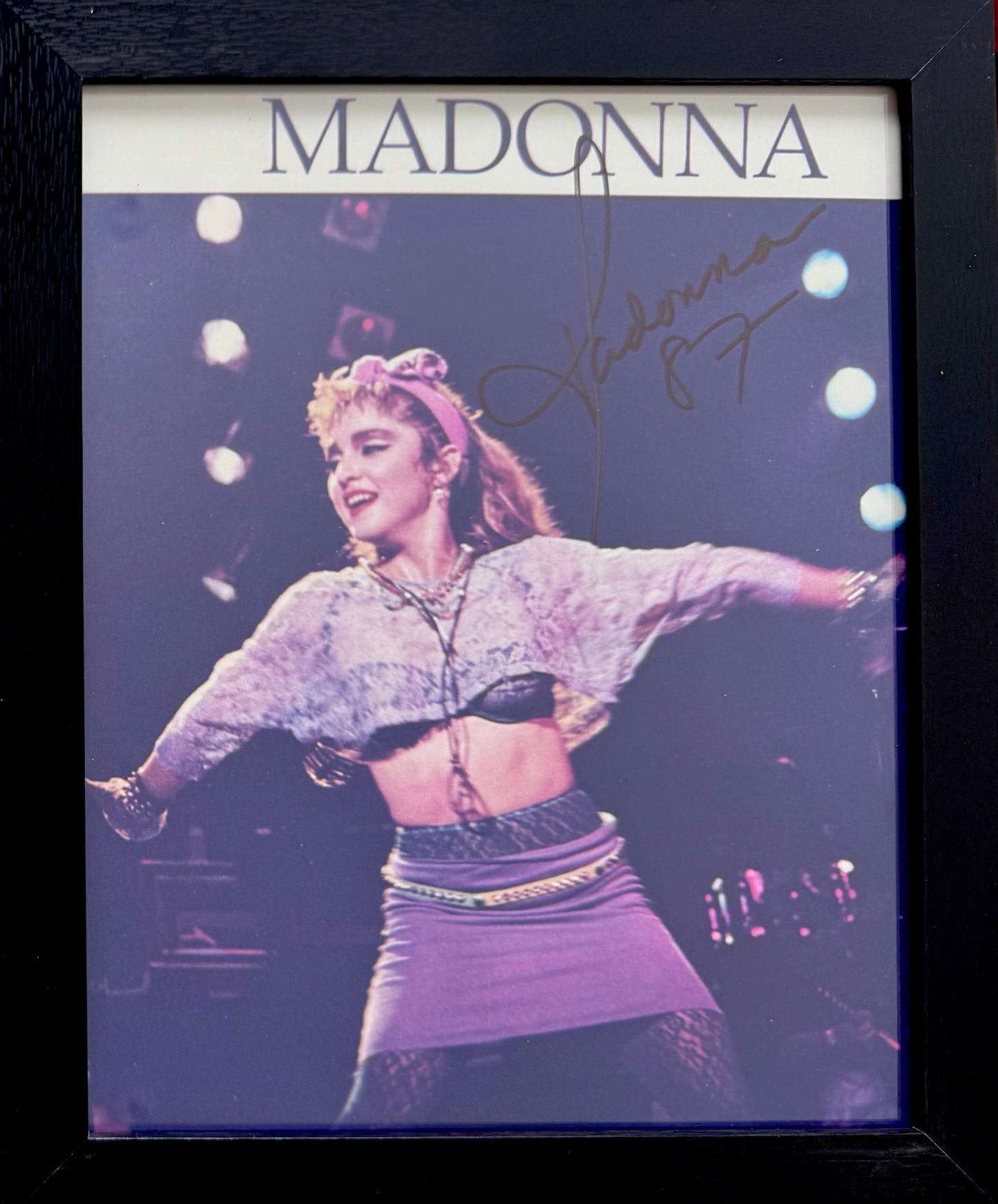 Madonna, Actress, Singer, Cultural Icon, Hand Signed Framed Photo With COA