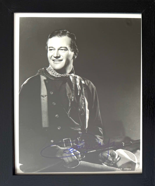 John Wayne, Hand Signed Framed 25cm x 20cm Original 'Stagecoach' Photo & COA